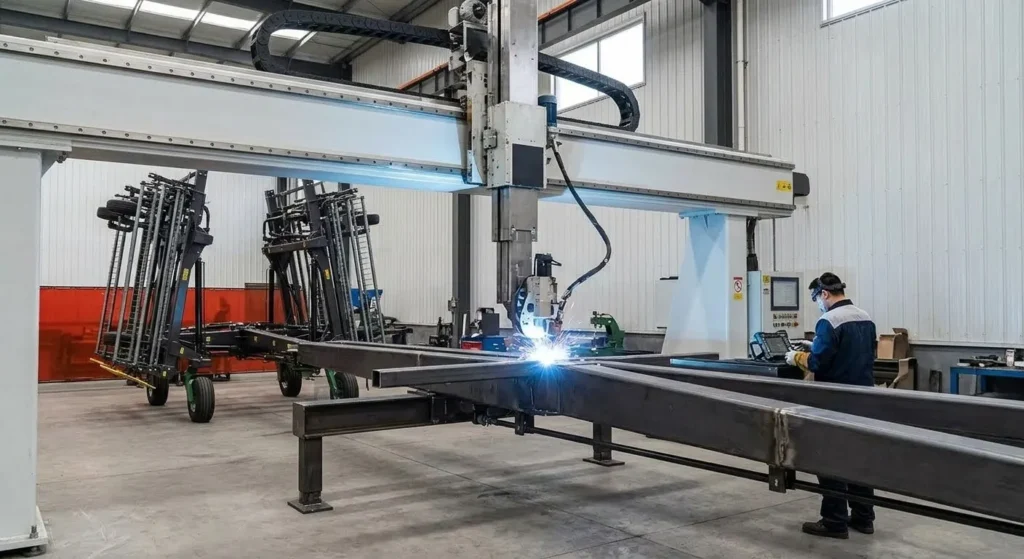 EP-9LH-12 Trailed Transverse Hay Rake Factory