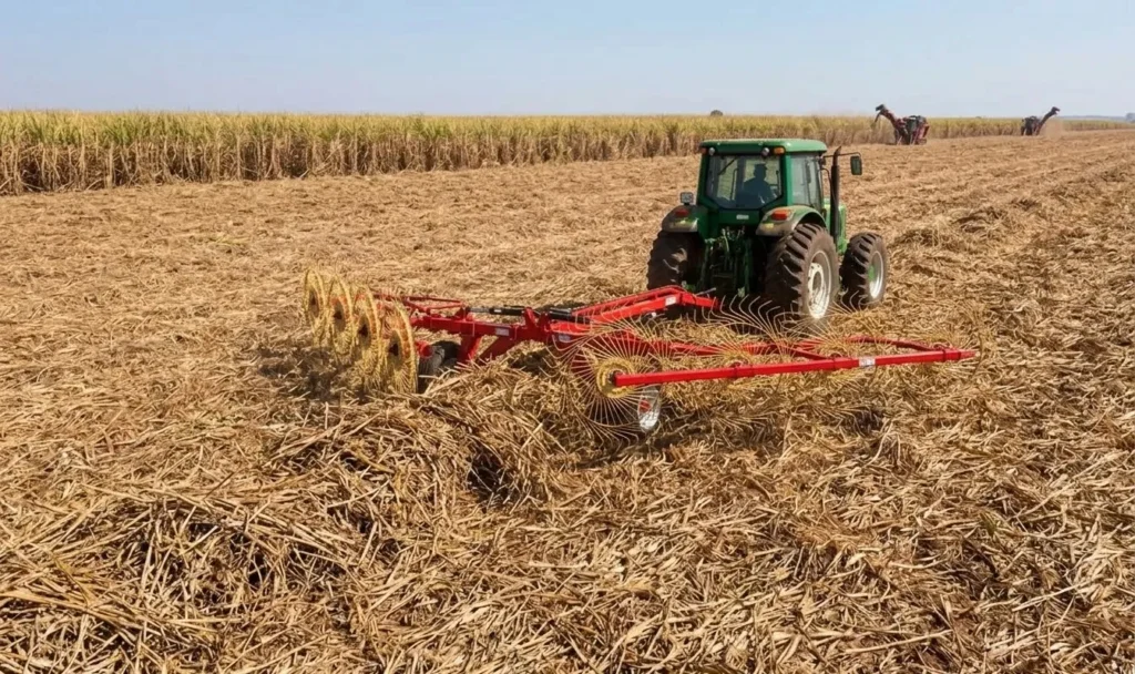 EP-9LZ-6.0 Trailed Finger Wheel Hay Rake Application