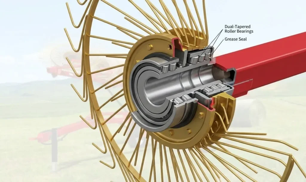 EP-9LZ-6.0 Trailed Finger Wheel Hay Rake Detail