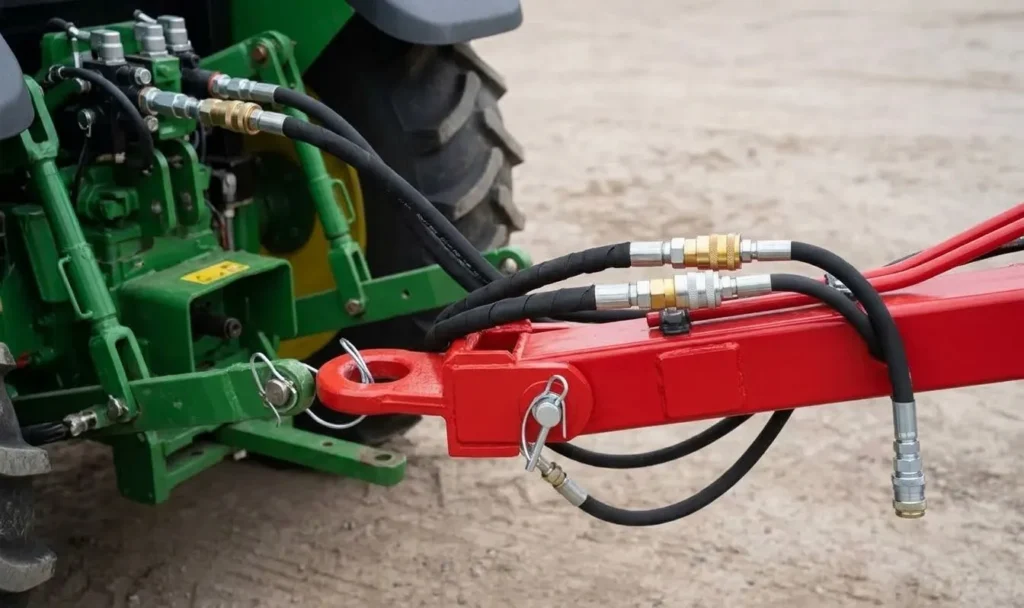 EP-9LZ-6.0 Trailed Finger Wheel Hay Rake Hydraulic Integration