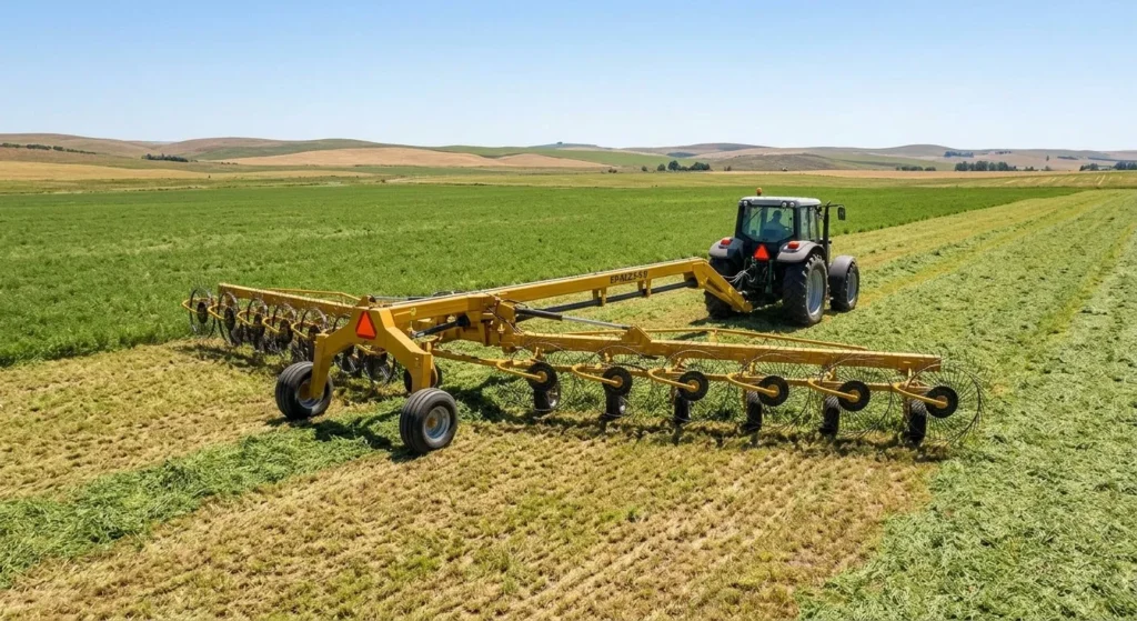 EP-9LZD-9.0 Trailed Finger Wheel Hay Rake