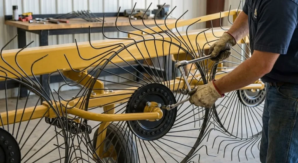 EP-9LZD-9.0 Trailed Finger Wheel Hay Rake-4