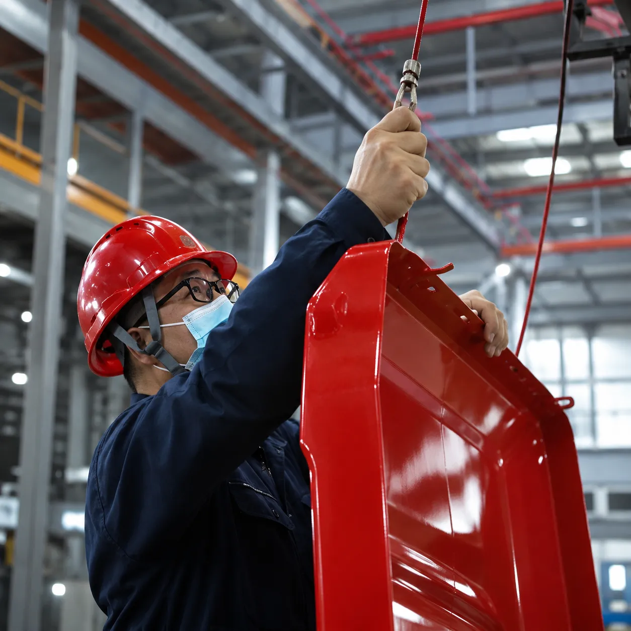 Paint quality check on baler surfaces