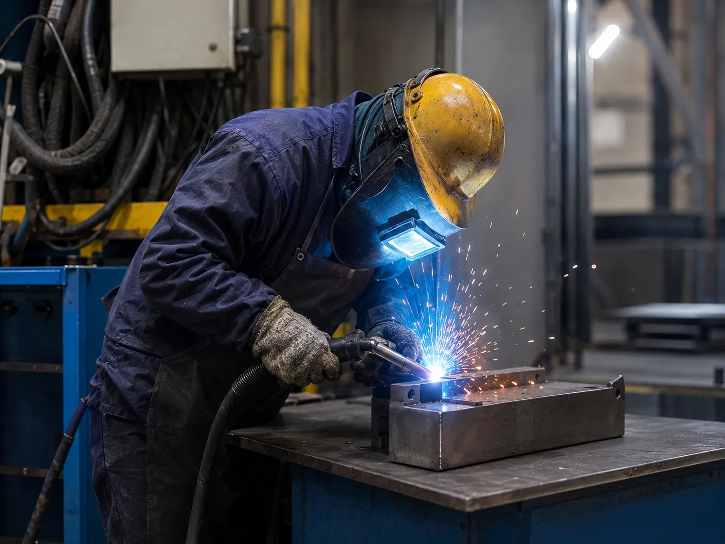 Automated welding during baler assembly