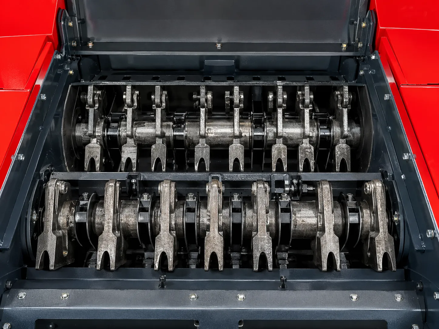 9YF-2200S dual hammer-claw shredder two-stage mechanism detail